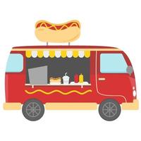 disegno vettoriale di camion di cibo per hot dog