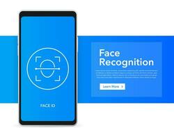 viso riconoscimento, grande design per qualunque scopi. protezione icona vettore. personale protezione. vettore