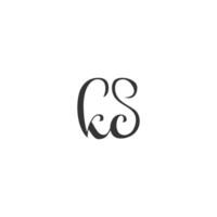 alfabeto lettere iniziali monogramma logo ks, sk, k e s vettore