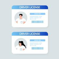 autista licenza, auto guida licenza. id carta modello. vettore illustrazione.