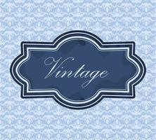 etichetta vintage blu vettore