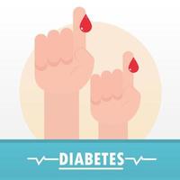 controllo delle dita del diabete vettore