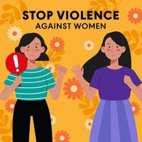 sostenere la campagna per fermare la violenza contro le donne vettore