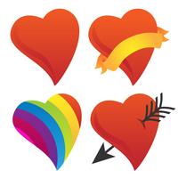 Cute Sweetheart, Cupido Cuore, Valentine Heart, Rainbow Heart Vector Group