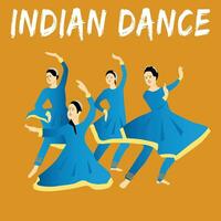vettore illustrazione di classico indiano danza