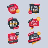 set di badge di vendita del black friday vettore