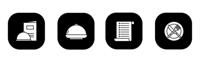 ristorante icona nel piatto. un' ristorante icona design. azione vettore. vettore