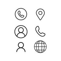 contattaci icona vettore. set di icone di comunicazione vettore