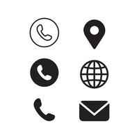 contattaci icona vettore. set di icone di comunicazione vettore