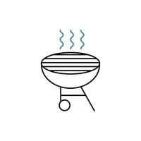 barbecue concetto linea icona. semplice elemento illustrazione. barbecue concetto schema simbolo design. vettore