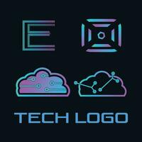 design del logo tecnologico vettore