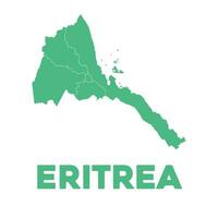 dettagliato eritrea carta geografica vettore