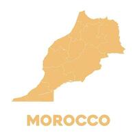 dettagliato Marocco carta geografica vettore
