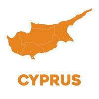 dettagliato Cipro carta geografica vettore