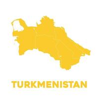 dettagliato turkmenistan carta geografica vettore