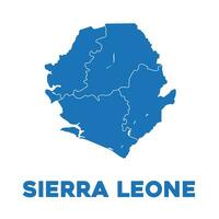 dettagliato sierra Leone carta geografica vettore