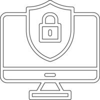 computer sicurezza vettore icona