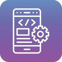 mobile codifica vettore icona