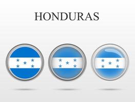 bandiera dell'honduras a forma di cerchio vettore