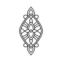 icona di meditazione mandala, stile contorno vettore