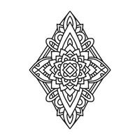 icona mandala tribale, stile contorno vettore
