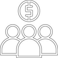icona del vettore di crowdfunding