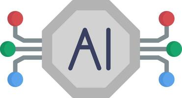 artificiale intelligenza vettore icona