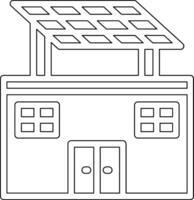 eco solare casa vettore icona