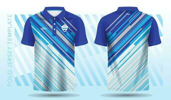 blu polo sport maglia modello design vettore