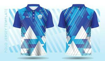 blu polo sport maglia modello design vettore