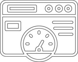 pagina velocità vettore icona