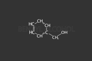 benzile alcool molecolare scheletrico chimico formula vettore