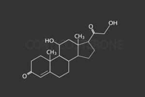 corticosterone molecolare scheletrico chimico formula vettore