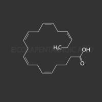 eicosapentaenoico acido molecolare scheletrico chimico formula vettore