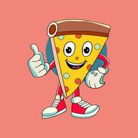 Pizza cartone animato vettore illustrazione design