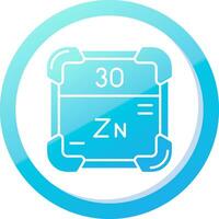 zinco solido blu pendenza icona vettore