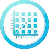 matrice solido blu pendenza icona vettore