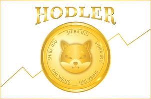 shiba inu coin crypto valuta hodler vettore