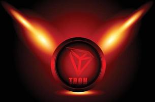 valuta criptata su sfondo chiaro e scuro. logo tron. vettore eps10