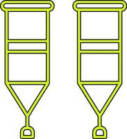 stampelle icona vettoriale