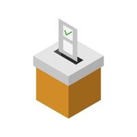 voto isometrico su sfondo bianco vettore