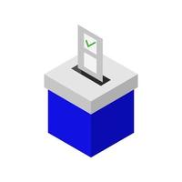 voto isometrico su sfondo bianco vettore