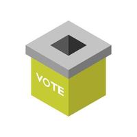 voto isometrico su sfondo bianco vettore