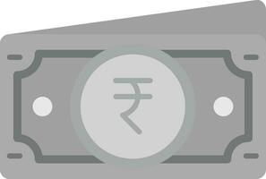 rupia grigio scala icona vettore