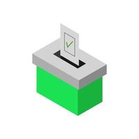 voto isometrico su sfondo bianco vettore