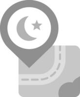 moschea grigio scala icona vettore
