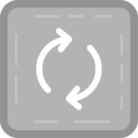 ciclo continuo grigio scala icona vettore