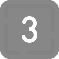 tre grigio scala icona vettore