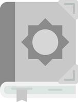 Corano grigio scala icona vettore