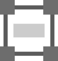 rettangolo telaio grigio scala icona vettore